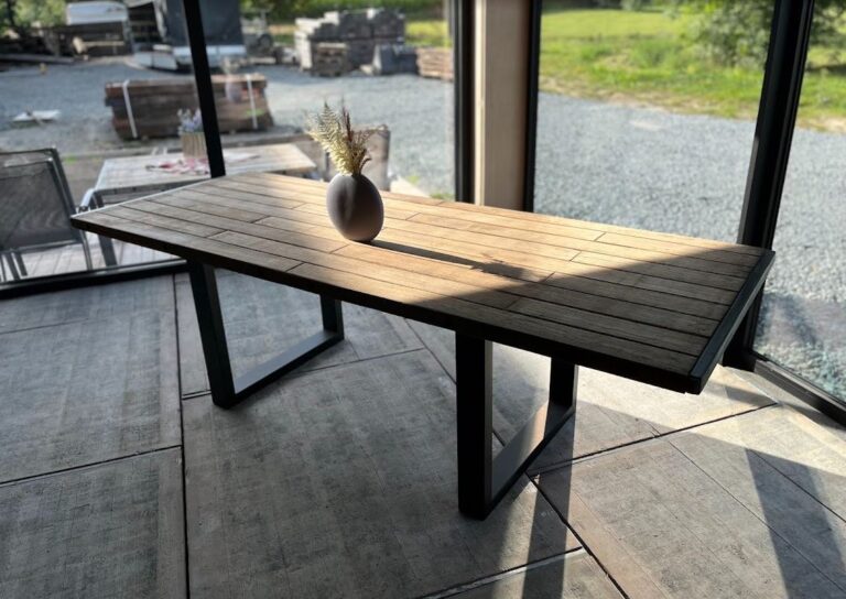 tuintafel uit duurzame steenschotten